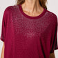 Nicola Embellished T Shirt Berry