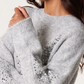 Kitty Diamanté Jumper Grey