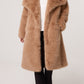 Sadie Faux Fur Coat Tan