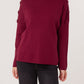 Mary Button Shoulder High Neck Jumper Burgundy