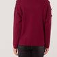 Mary Button Shoulder High Neck Jumper Burgundy