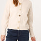 Laura Print Button Cardigan Cream