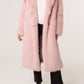 Rachel Faux Fur Double Breasted Coat Pink