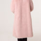 Rachel Faux Fur Double Breasted Coat Pink