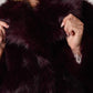 Lucy Short Faux Fur Jacket Burgundy