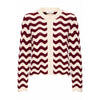 Magio Cardigan Zigzag Stripe Fig