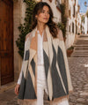 Leya Scarf Camel & Grey