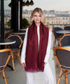 Hallie Pearlescent Occasion Scarf Burgundy