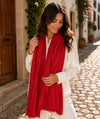 Dominique Embellished Scarf Red