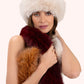 Elsa 3 Tone Scarf Damson Mocca & Cream