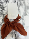 Belle Bow Hair Bobble Burnt Orange