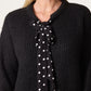 Emily Cardigan PolkaDot Scarf Black