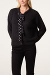 Emily Cardigan PolkaDot Scarf Black