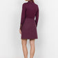 Ikra Houndstooth Skirt Bordeaux