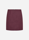 Ikra Houndstooth Skirt Bordeaux