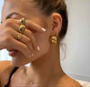 Bubble Hoop Earrings Gold