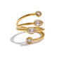 CZ Layered Ring Gold