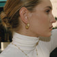 Textured Curve Hoop Earrings