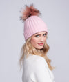 Kiara Pompom Beanie Hat Blush Pink