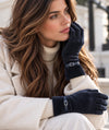 Evie Faux Fur Gloves Navy