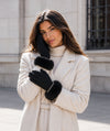 Anais Faux Fur Gloves Black