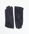 Laura Faux Suede Gloves Charcoal