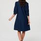 Collarless Denim Dress