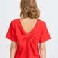 Matine Red Bow Top