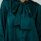 Becca Tie Neck Blouse Green