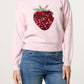Karis Strawberry Embellished Jumper Pink