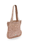 Monica Tote Bag Stone Leopard Print