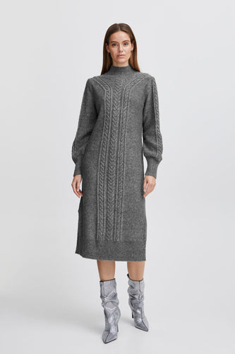 Mania knit Jumper Dress Mid Grey Melange