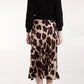 Paula Leopard Print Slip Midi Skirt