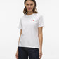 Paulina T Shirt Bright White Red Heart