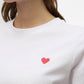 Paulina T Shirt Bright White Red Heart