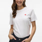 Paulina T Shirt Bright White Red Heart
