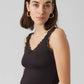 Rosa Vest Lace Trim Black