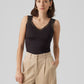 Rosa Vest Lace Trim Black