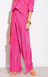 Sadie Wide Leg Elasticated Waist Trousers Fuchsia Pink