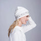 Tillie Winter White Embellishment Beanie Hat