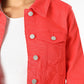 Wild Soya Denim Jacket Firey Red