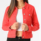 Wild Soya Denim Jacket Firey Red