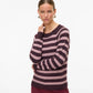 Doffy Jumper Berry & Brown Stripe