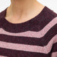 Doffy Jumper Berry & Brown Stripe