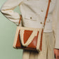 Square Shearling Grab Bag Brown