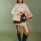 Square Shearling Grab Bag off-white