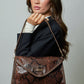Jackie Snake Effect Flap Over Bag