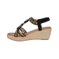 Trinidad Wedge Sandals in Black