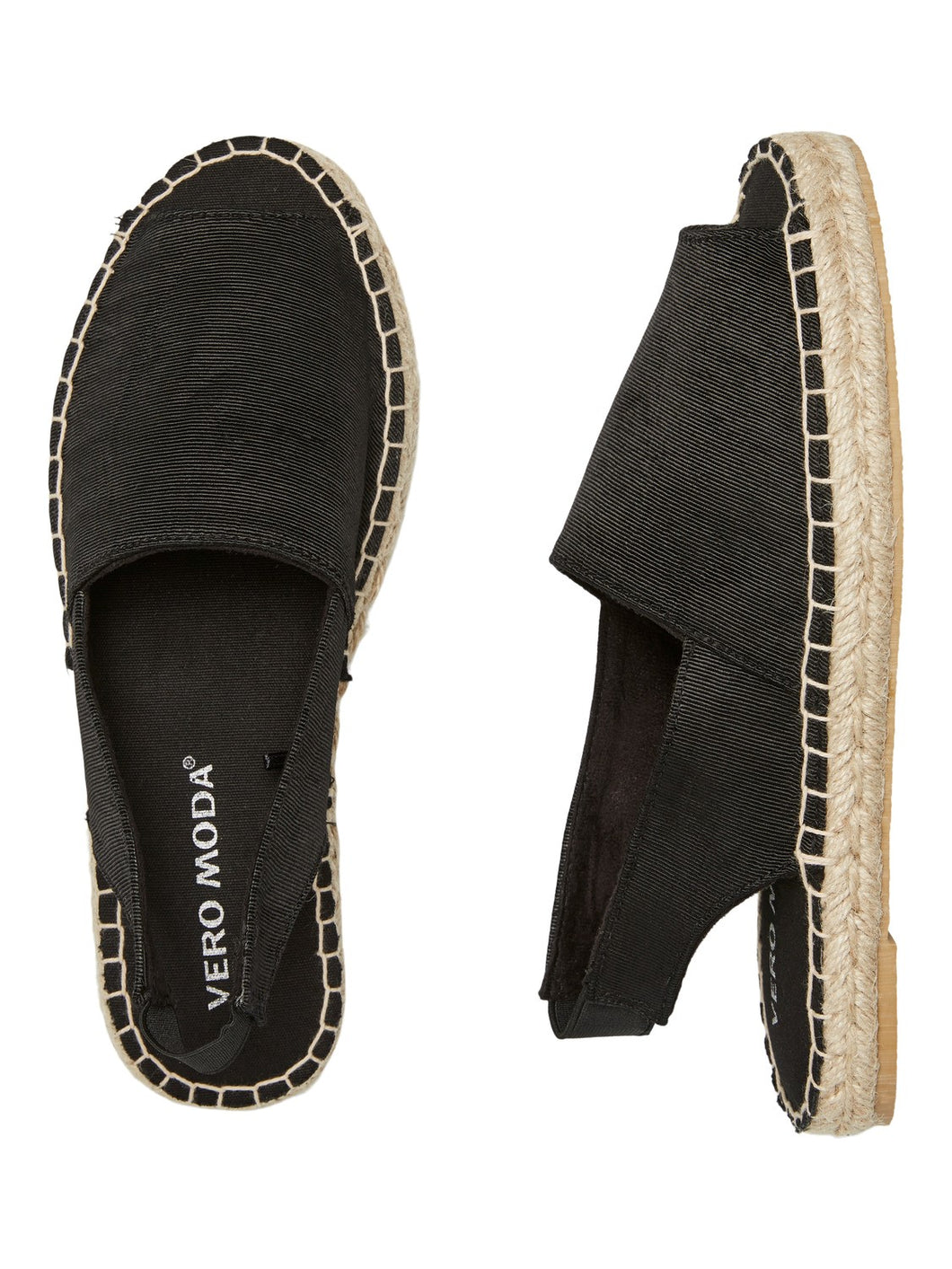 Kara Black Flat Espadrille Sandals ONLINE ONLY