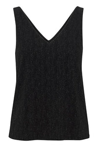 ONLINE ONLY Nelly Shimmer Vest Top Black